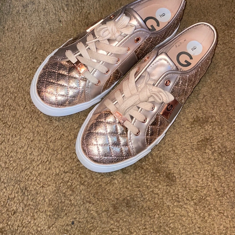 Gold Guess shoes size 9